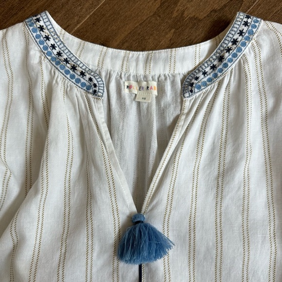 Roller Rabbit Embroidered Striped Blouse - Picture 4 of 7